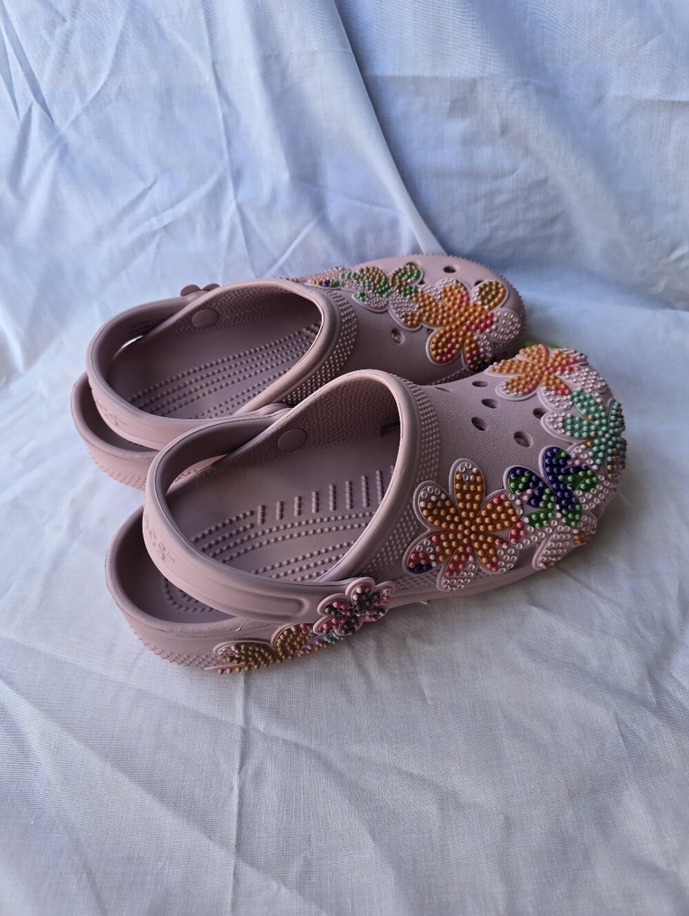 CROCS Pink Floral-Embellished Classic Clog - Picture 5 of 15